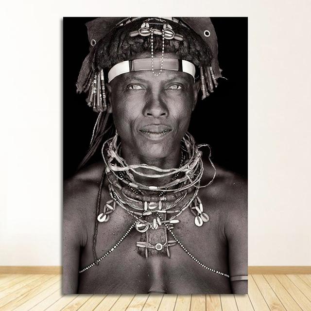 Украшение дома, черно-белая картина на холсте для гостиной, настенные картины Quadro Cuadros, африканские женские и мужские настенные художественные портреты