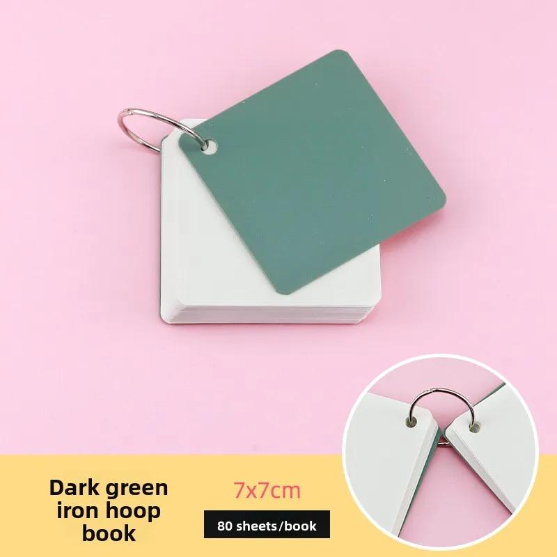 80-320Sheets Portable Notebook with Binder Rings Spiral Mini Notebook Study Cards Book Red/Yellow/Green/Black Student Stationery