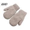 Windproof Outdoor Play Mittens 1 Pair Winter Warm for Women, Cold Weather Soft Plush Knit Kids Essential Gear Gloves with Thick Lining And Elastic Rib