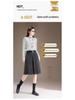 Elegant High-Waisted Woolen A-line Midi Skirt - Winter 2025