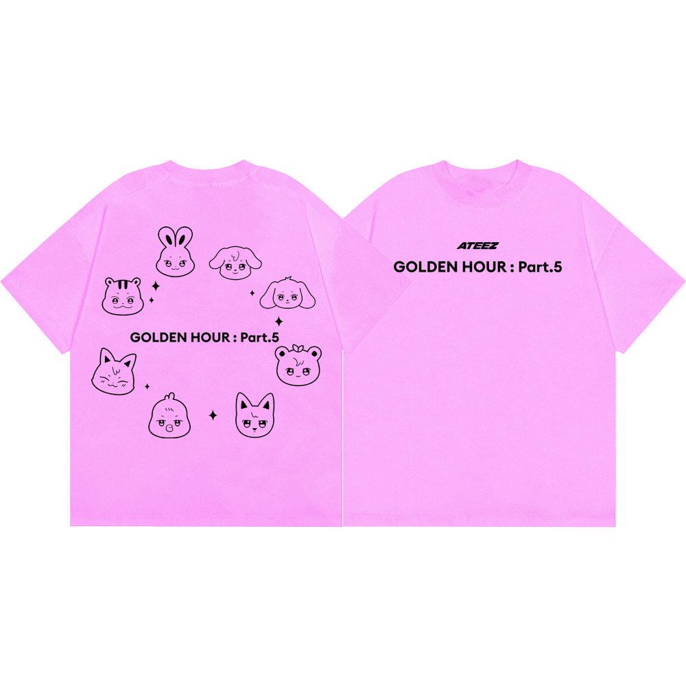 Kpop Ateez Print T-shirts Men Women Clothing Fashion Hip Hop T-shirt High Quality 100%cotton Short Sleeve T Shirts Streetwear