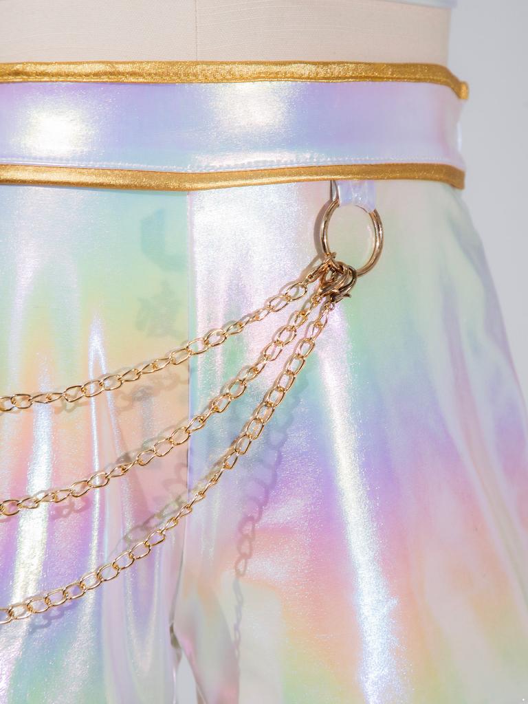 Костюм Демона Наряд Концертной Певицы Комплект Шорт для Хип-Хоп Танцев для Девочек Детей Одежда для Хэллоуинской Вечеринки