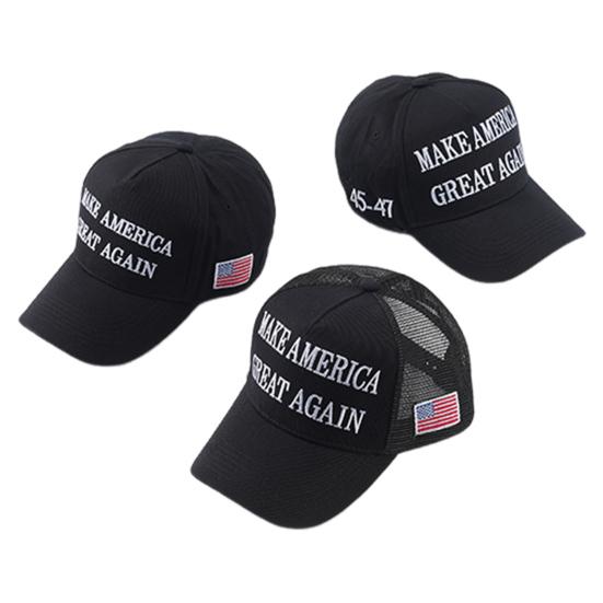 Trump Baseball Hat Letter Embroidery Long Brim Hollow Mesh 2024 President Election