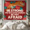 NIPINUS Christian Wall Tapestry with Bible Verses - Joshua1:9,Large tapestry wall hanging,Green Retro Motivational Flags Tapestry for Bedroom, Dorm,
