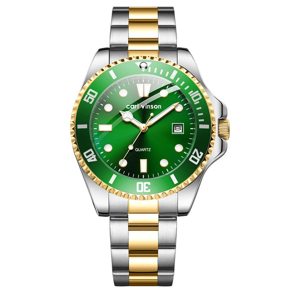 Водяной призрак Мужские часы Модные Водонепроницаемые Светящиеся Кварцевые часы Мужские часы