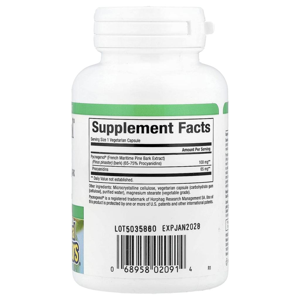 Pycnogenol, 100Mg, 30 Veggie Caps