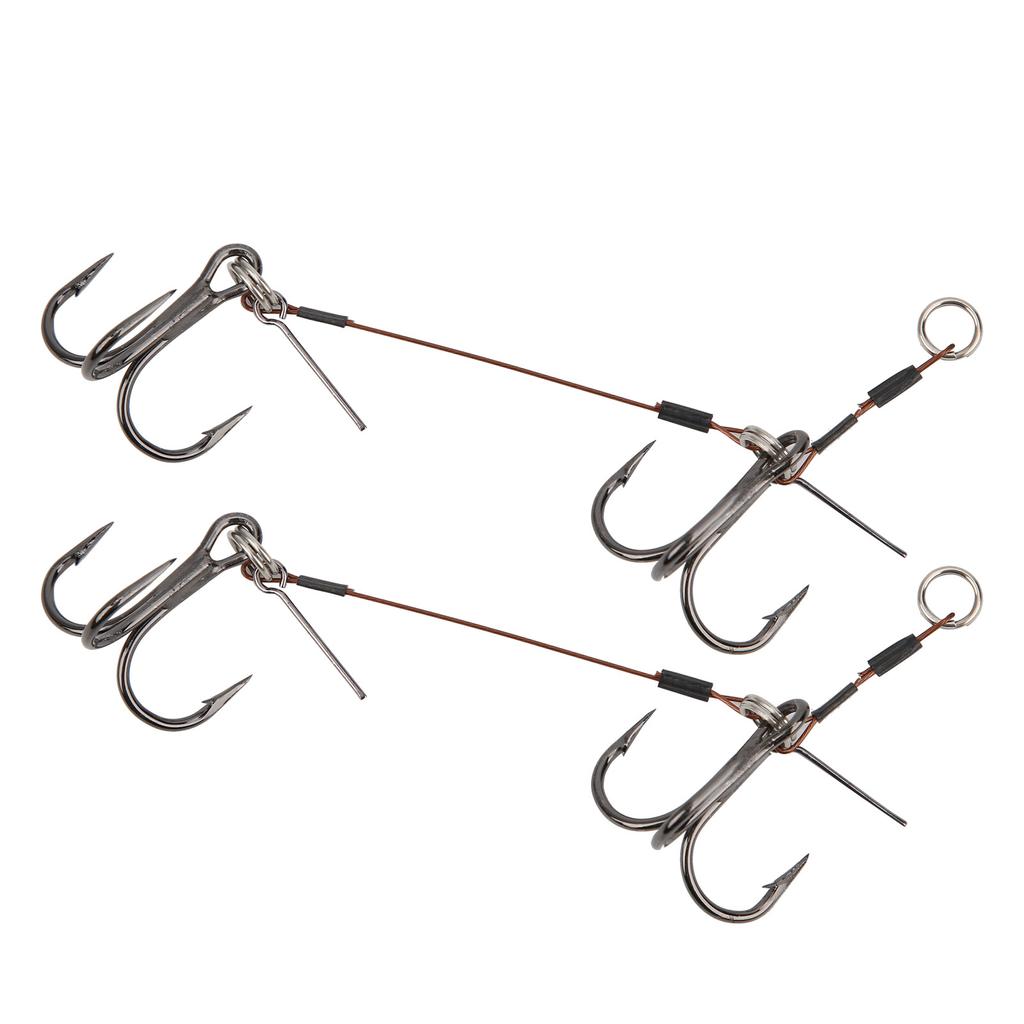 2 набора рыболовных крючков, приманка, двойной заточенный крючок из углеродистой стали для рыболовных аксессуаров