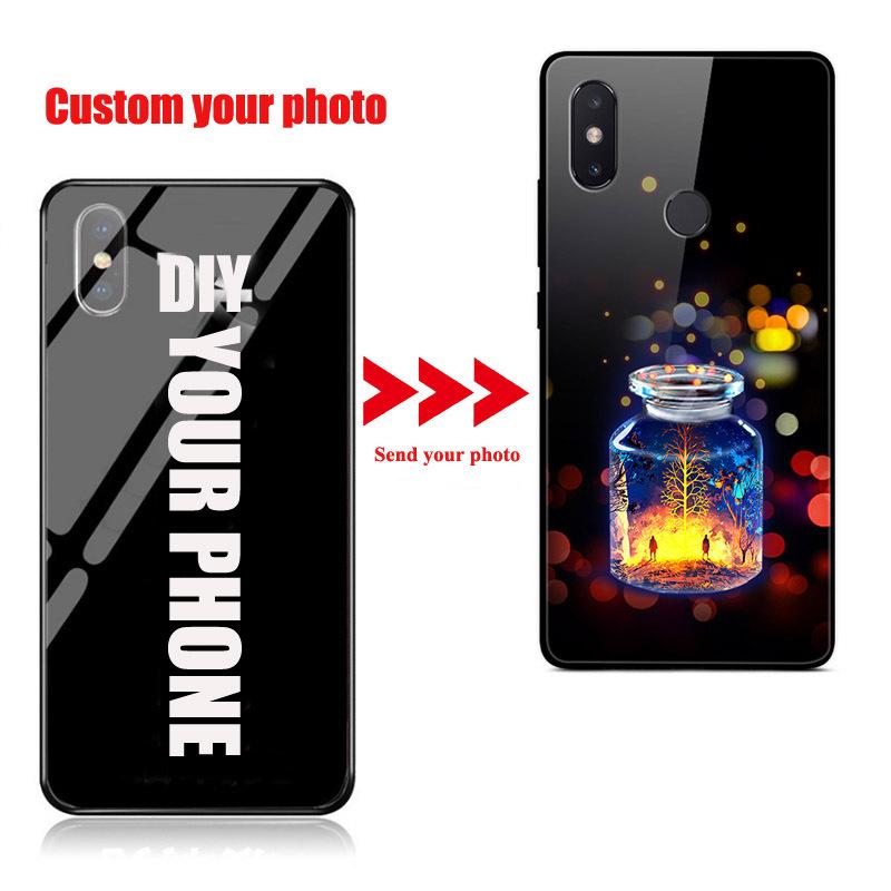 Персонализированный расписной кожаный стеклянный чехол для телефона для iPhone, Samsung, Moto, Huawei, Vivo, Xiaomi, Oppo