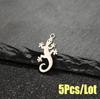 Набор из 5 подвесок-гекконов из нержавеющей стали для изготовления ручных ожерелий