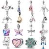 Серебряные подвески 925 пробы, подходят для оригинального браслета Diy, Diy Firefly, дорожная подвеска с подсолнухами и клевером, английская буква, сестра, бусина
