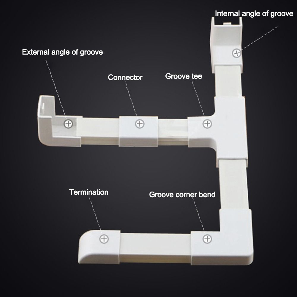 Wire Organizer PVC Junction Box Dust-proof Durable Cord Cable Cover Power Cable Protector Accessories Electric Wire Slot