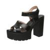 Fashion Summer 2025 New High Quality Women's Open Toe Sandals Platform Med Heel Chunky Heels Sandals for Fashion Plus Size Dress Party