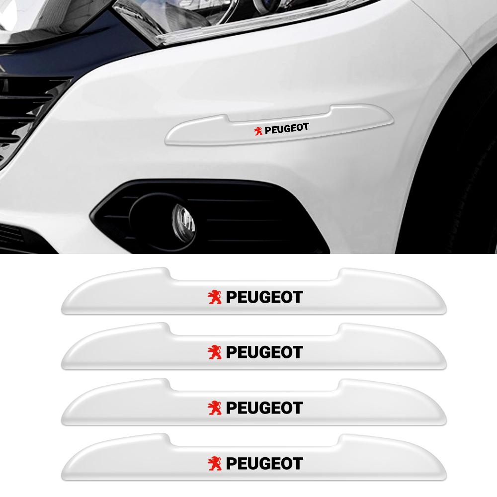 4pcs Transparent Car Door Edge Anti-Collision Stickers Protector Strip For Peugeot 206 207 208 306 307 308 508 107 108 2008 3008 5tr