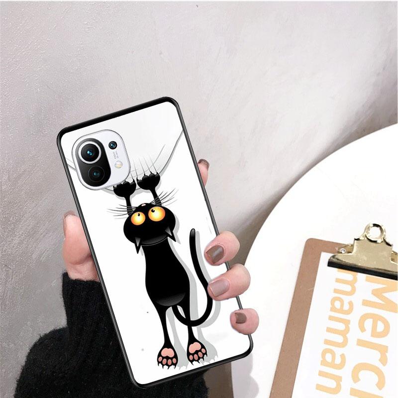 Чехол для телефона с черным котом для Xiaomi 12 Mi 10T 11T 11 Pro 10 10T 11 lite 10pro 11Ultra Poco X3 Pro Poco F3 M3