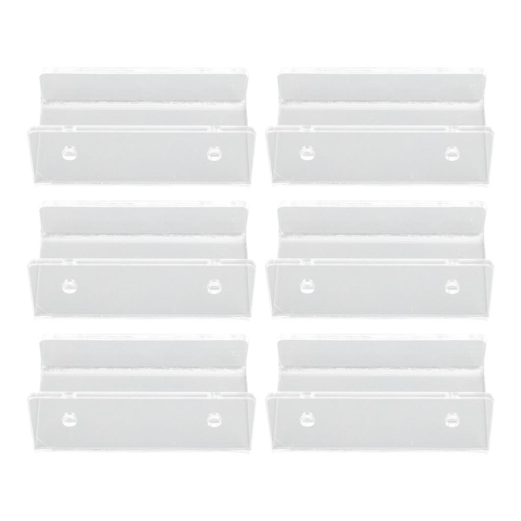 6Pcs Wall Mount Vinyl Record Shelf Clear Clear Acrylic Record CD Storage Rack Floating Wall Shelves