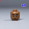 MOC Кубики Коричнево-коричневое выражение Лицо Черной Женщины Мужчины 4 см Фигурка Лицевые Аксессуары Собранные Строительные Блоки Игрушка Дети Пластиковая Кукла