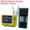Handheld Game Consoles Mini TV Style 3.0-inch Large Screen Retro Games Console Built-in 339 C3 Classic Games for Kids Adults