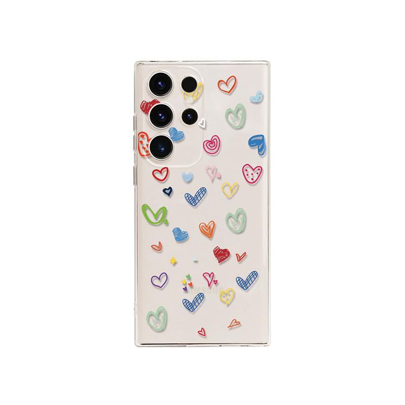 Подходит для Samsung S25ultra Apple iPhone 17 дюймов Девушка Граффити Любовь Чехол для Мобильного Телефона Расписной Защитный Чехол