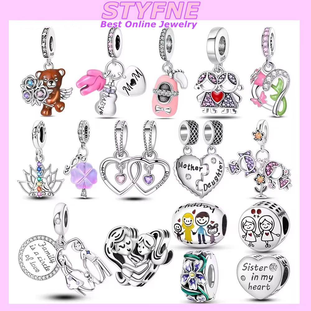 Подвески Женские Оригинальные Медные Роза Цветок Медведь Бабочка Бусины Подходят для Браслета Подвеска Изготовление Ювелирных Изделий для Женщин Изысканный Подарок