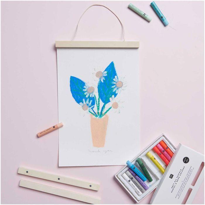 Oil Pastels - Pastel Colors - 12 Pcs - Mixed - Ideal for Decoration - Quality Pack