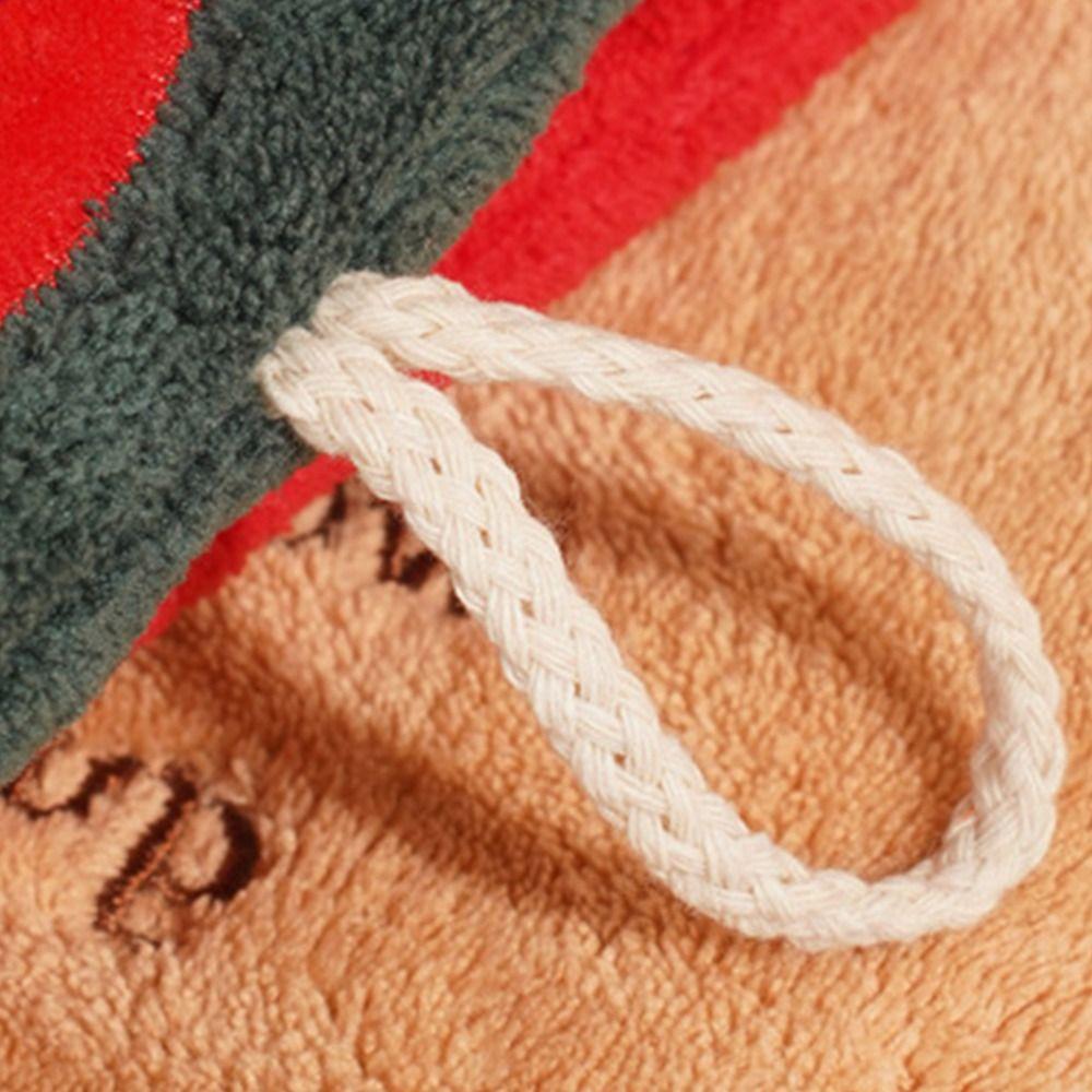 Coral Velvet Christmas Hand Towel Cartoon Children's Handkerchief Bathroom Kitchen Cleaning