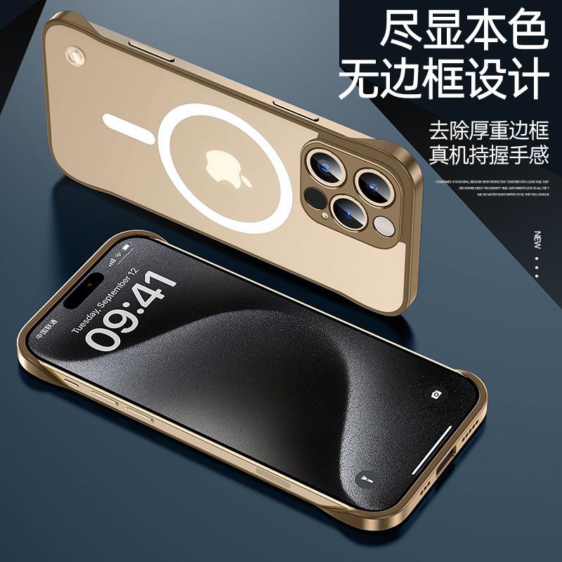 Подходит для iPhone16, чехол для мобильного телефона, ультратонкий, без полей, матовый, магнитный, с присоской, для Apple 15, металлический объектив, 1413, противоударный чехол