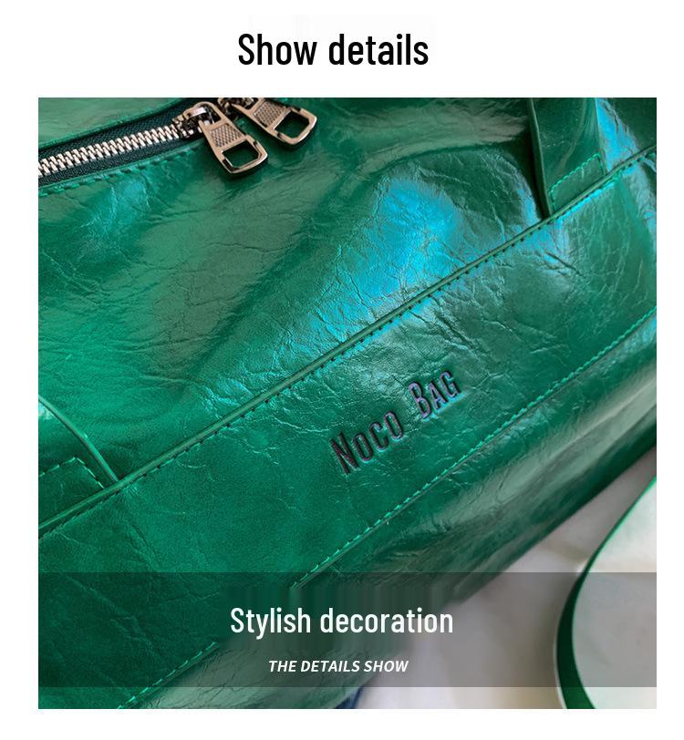 Unisex PU Leather Fitness Duffle Bag for Business, Yoga, or Swim - Large Capacity, Handheld/Shoulder Style