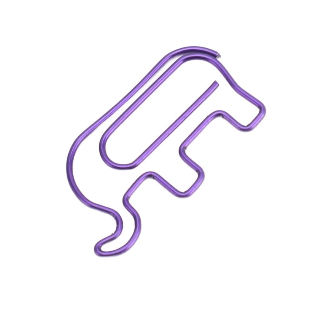 100PCS with Storage Box Paper Clip Purple / Green / Silver Metal Paper Clip Photo Bookmarking