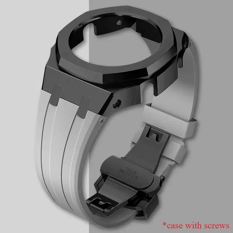 Металлический корпус 4-го поколения Безель Рамка GA2100 GAB2100 Casioak Мод Кит Модификация Рамка Для GA2110 Металлический Резиновый Ремешок Аксессуар Оптом