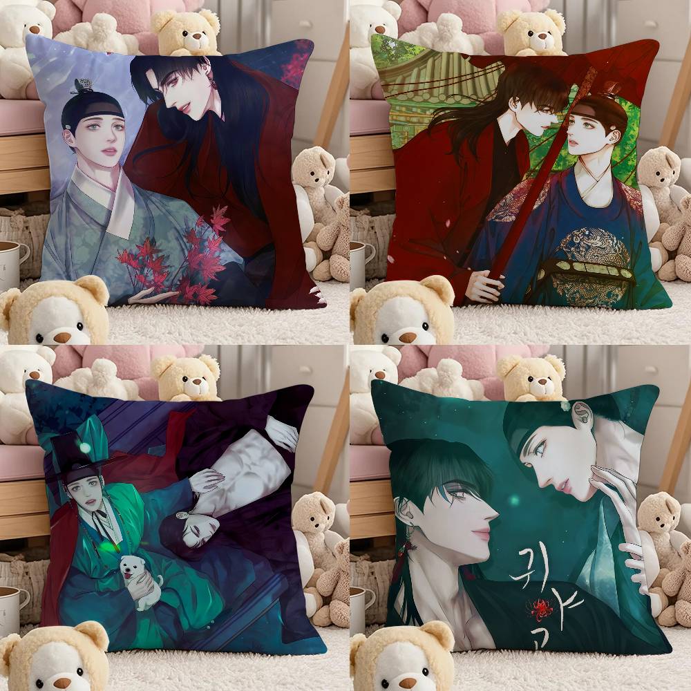 The GhostS N-Nocturne Pillow Case Comfort Sofa Bed Silky elegant Invisible zipper Custom Decorative cushion cover