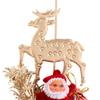 Metal Snowflake Santa Claus Candlestick Stand Candle Holder Christmas Ornament Candle Pillar