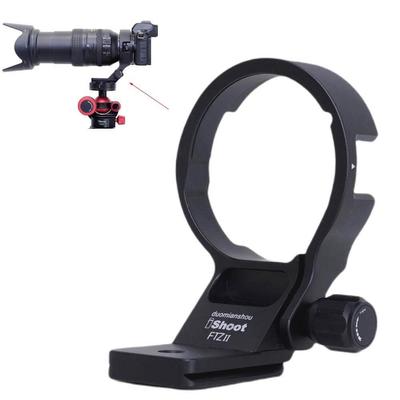 IShoot CNC Крепление для камеры-штатива Поддержка объектива Кронштейн для объектива Штатив Крепление для штатива Совместимо с адаптером крепления Nikon FTZII Байонетный конвертер Нижний быстросъемный