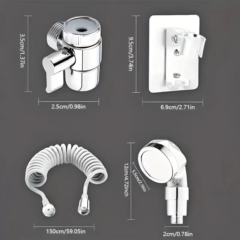 1 шт. Ручной смеситель с переключающим клапаном, душевая лейка для дома, ванной, кухни, набор адаптеров для смесителя, регулируемый смеситель с переключающим клапаном