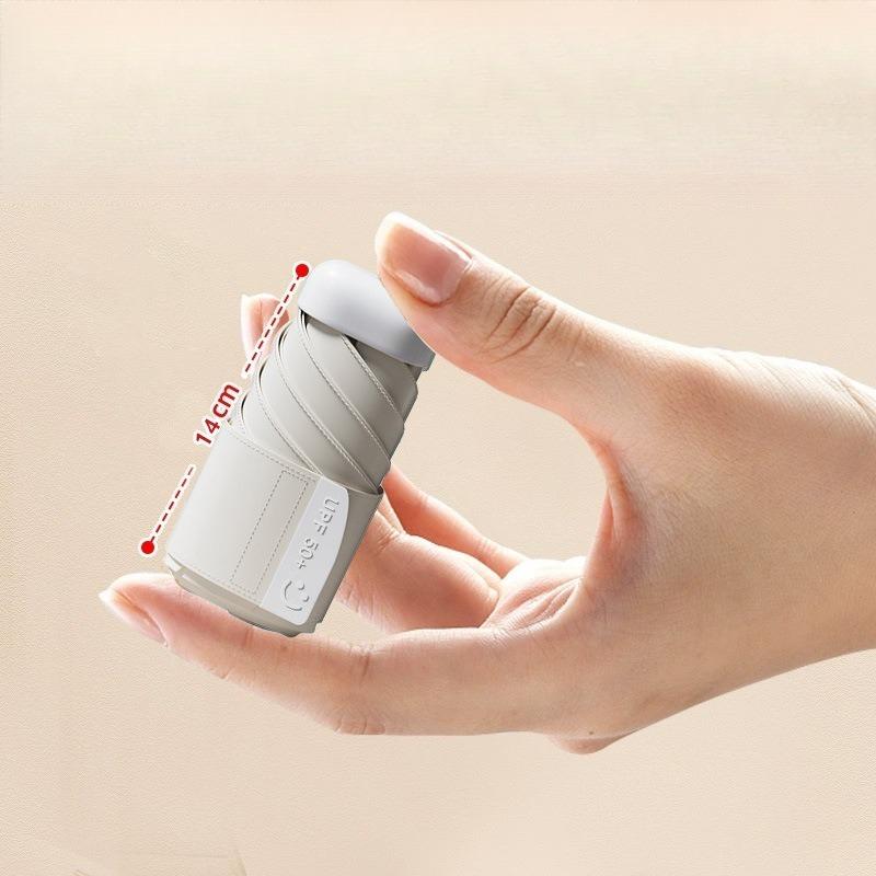 Новый Мини Зонт от Солнца, Скидка 30%, Защита от УФ-лучей, Портативный, Двойного назначения для Солнца и Дождя