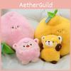 Kiwi Capybara Fruit Peach Plush Toy Animal Fruit Stuffed Doll Transformed Set