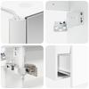 Bathroom Furniture Set 4 pcs White Engineered Wood and Glass