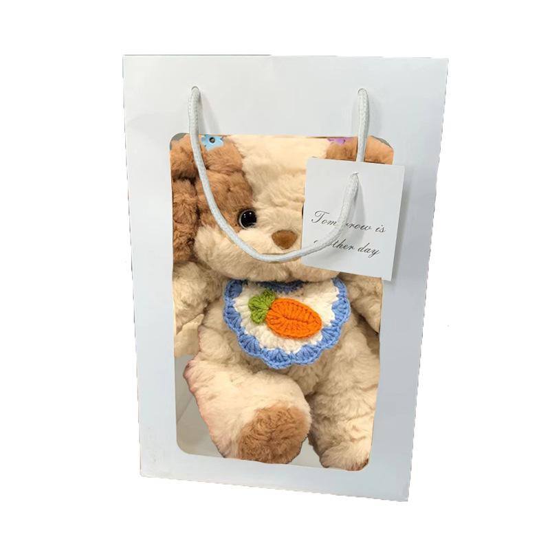 Cute Rabbit Doll Good Night Rabbit Sleeping Puppy Doll Carrot Apron Rabbit Doll Cotton Doll Gift