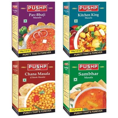 Pushp Brand Combo Spices Pack 100 г каждая (Пакет из 4)