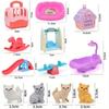 Family Toys Dog Scene Playing Playing House Dog Cage Toys Dog Doll Set  Thanksgiving Gifts