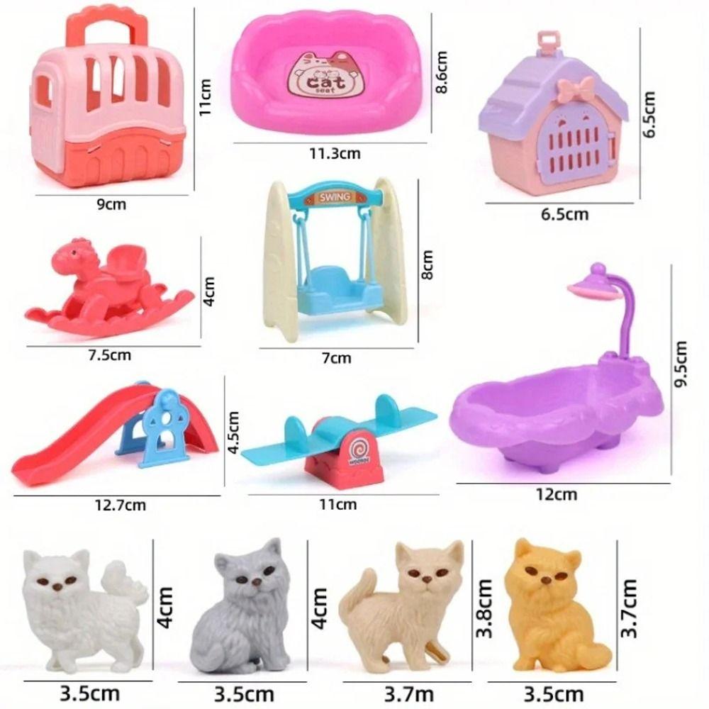 Family Toys Dog Scene Playing Playing House Dog Cage Toys Dog Doll Set  Thanksgiving Gifts