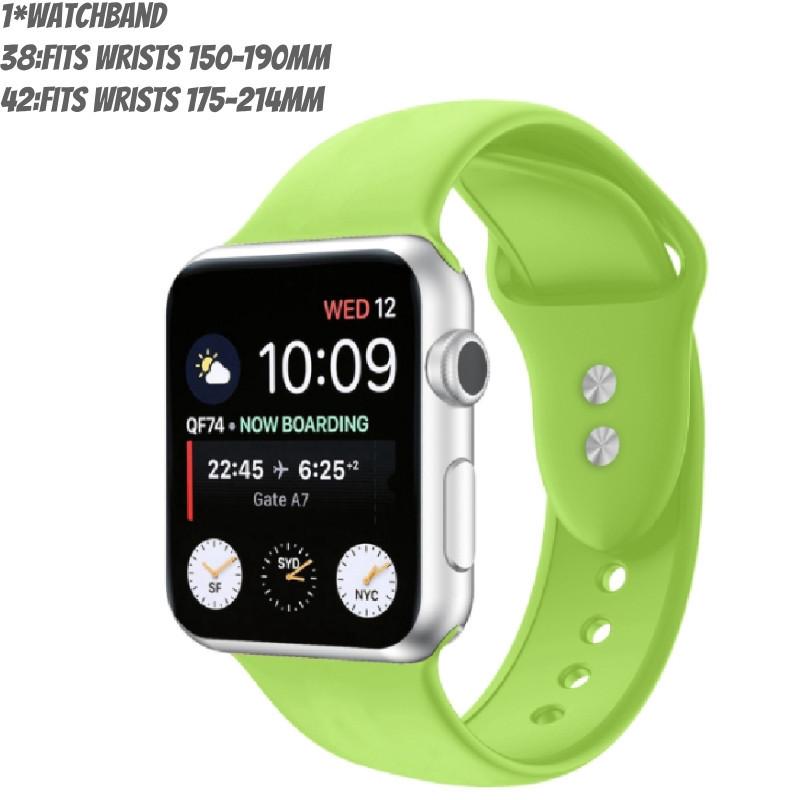 Ремешок для Apple Watch с тонкой талией, силиконовый ремешок, двойная пряжка, легкий, для фитнеса