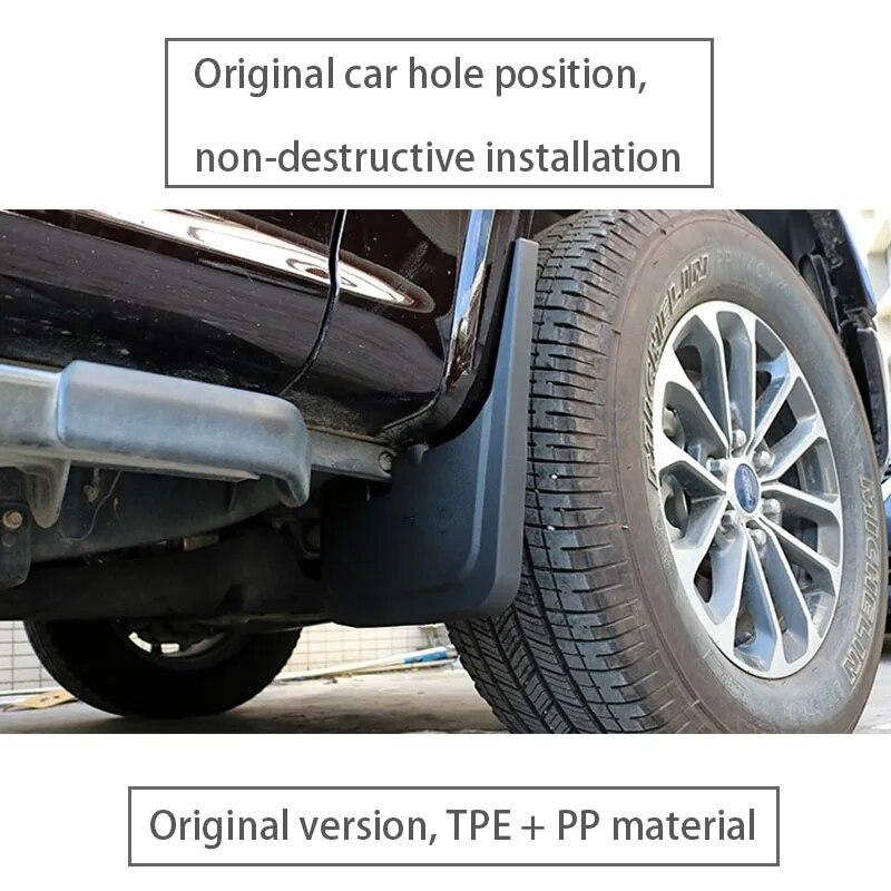 4 Pcs FOR Ford Raptor F150 F 150 Mudguard Fenders Raptor F-150 Mud Flaps Splash Guard Fender Mudflap MudguardS Car Accessories