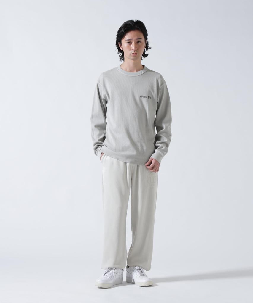 AVIREX CALL BONDING PANTS EMBLEM Men's XL 023 Light Gray 783-6110016