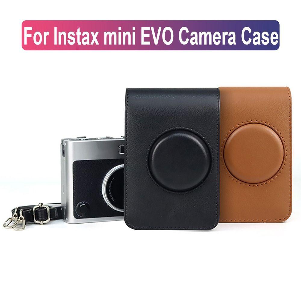 Чехол для камеры мгновенной печати из искусственной кожи, противоударный чехол для фотографий для Fujifilm Instax mini EVO