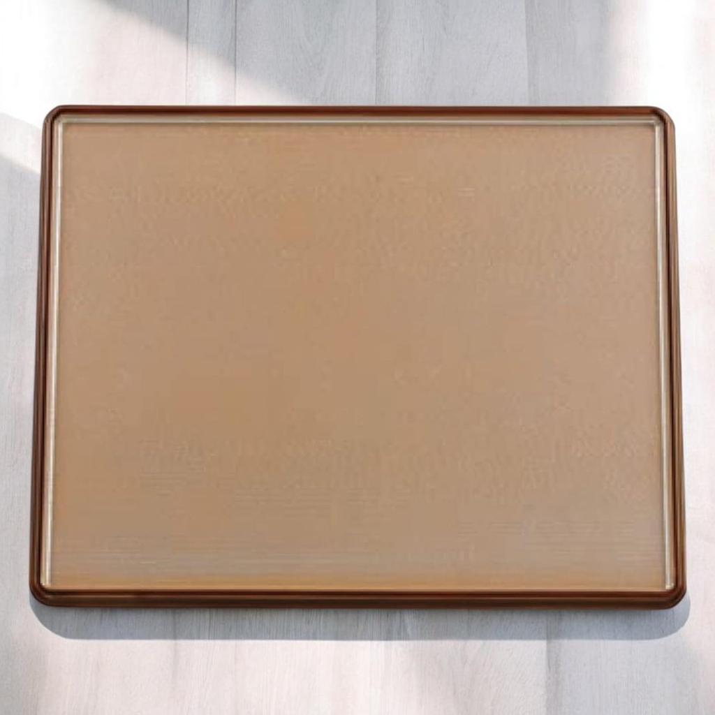 Manyo Tray with Silver and Transparent Tortoiseshell Lacquerware Made In Japan J-kitchens 3-shaku Double-Sided (Tray/Obon) Rims, Non-Slip / Black,