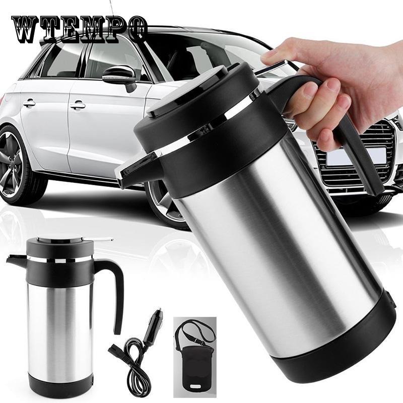 1000 мл автомобильный электрический чайник из нержавеющей стали с подогревом, чайник с контролем температуры, чашка для нагрева воды, кофе, чая
