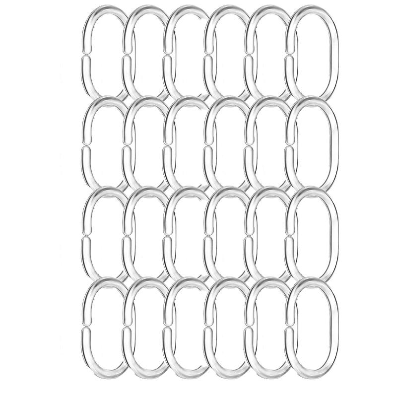 12/24 шт прозрачные кольца для душевой занавески крючки для ванной пластиковые направляющие для штанги вешалка бытовые товары для ванной комнаты сменные крючки