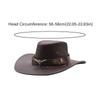 Drawstring Western Cowboy Hat PU Leather Fisherman Hat Elegant Summer Sun Hat  Travel