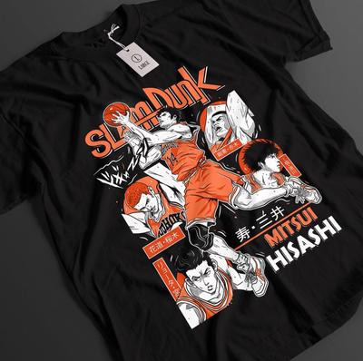 Футболка Slam Dunk Футболка Сакураги Футболка Рукавы Топ Акаги Баскетбольная Аниме Футболка