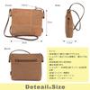 Made in Japanese Persimmon Shibu Checkered Birthday Shibu [creareki] Women's Pochette, Crossbody, Small, Lightweight, Japan, Style, Dyed, Pochette,